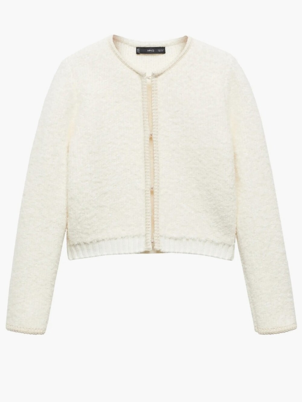 Mango Contrast trims cardigan
